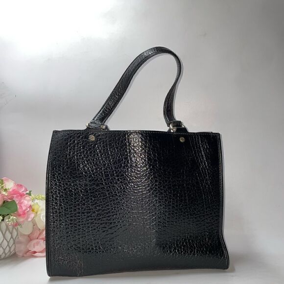 DKNY Embossed Leather Tote Black Large - Picture 2 of 10
